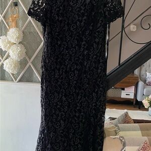 Elegant Black Lace Dress